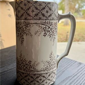 VINTAGE TRANSFERWARE BROWN PITCHER